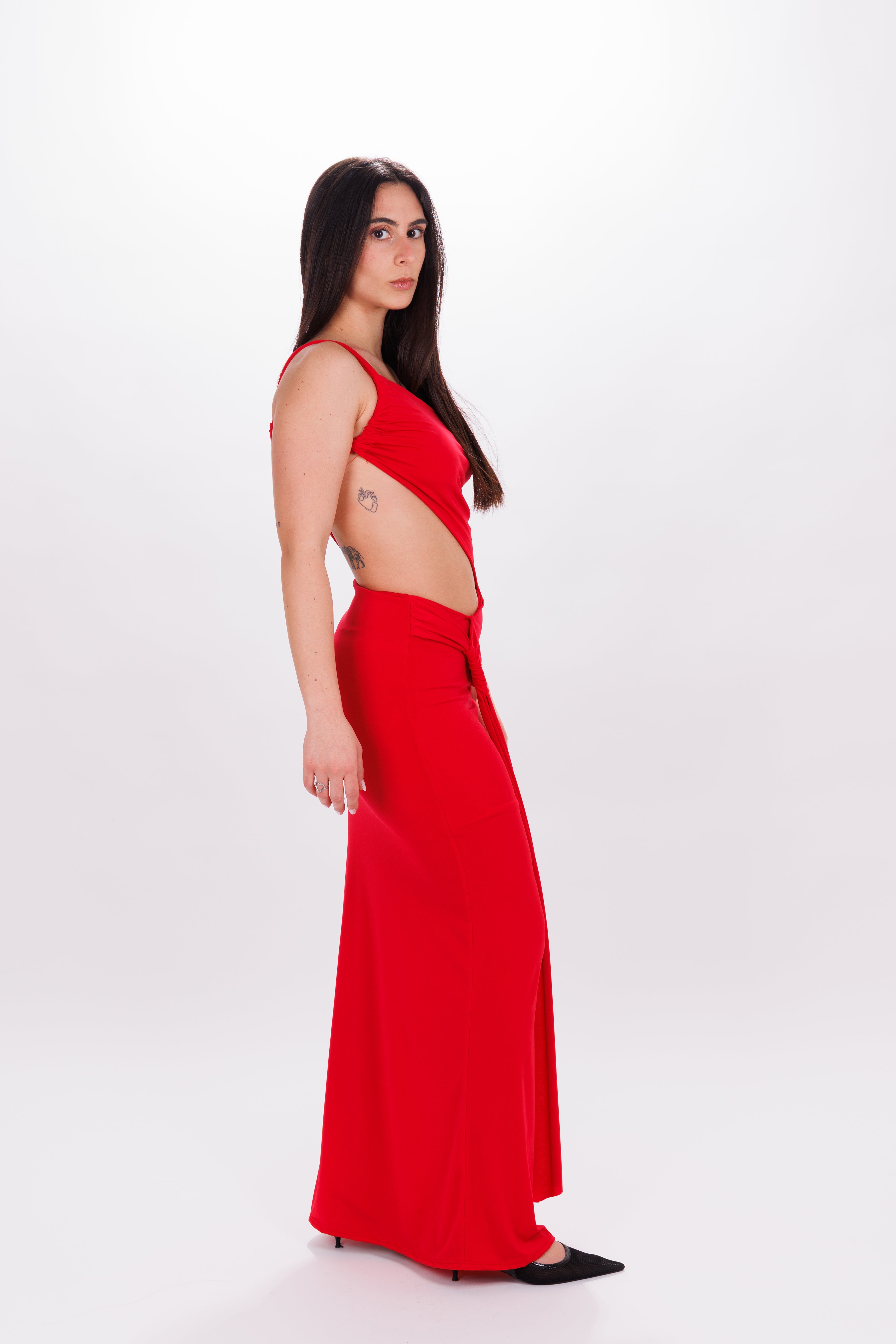 Longdress Amélie rosso