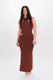 Longdress Desiree choco