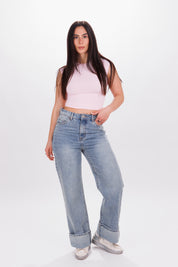 T-shirt Backless tee rosa