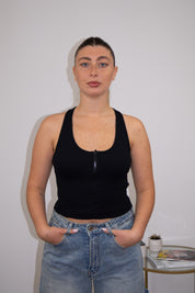 Top zip  nero