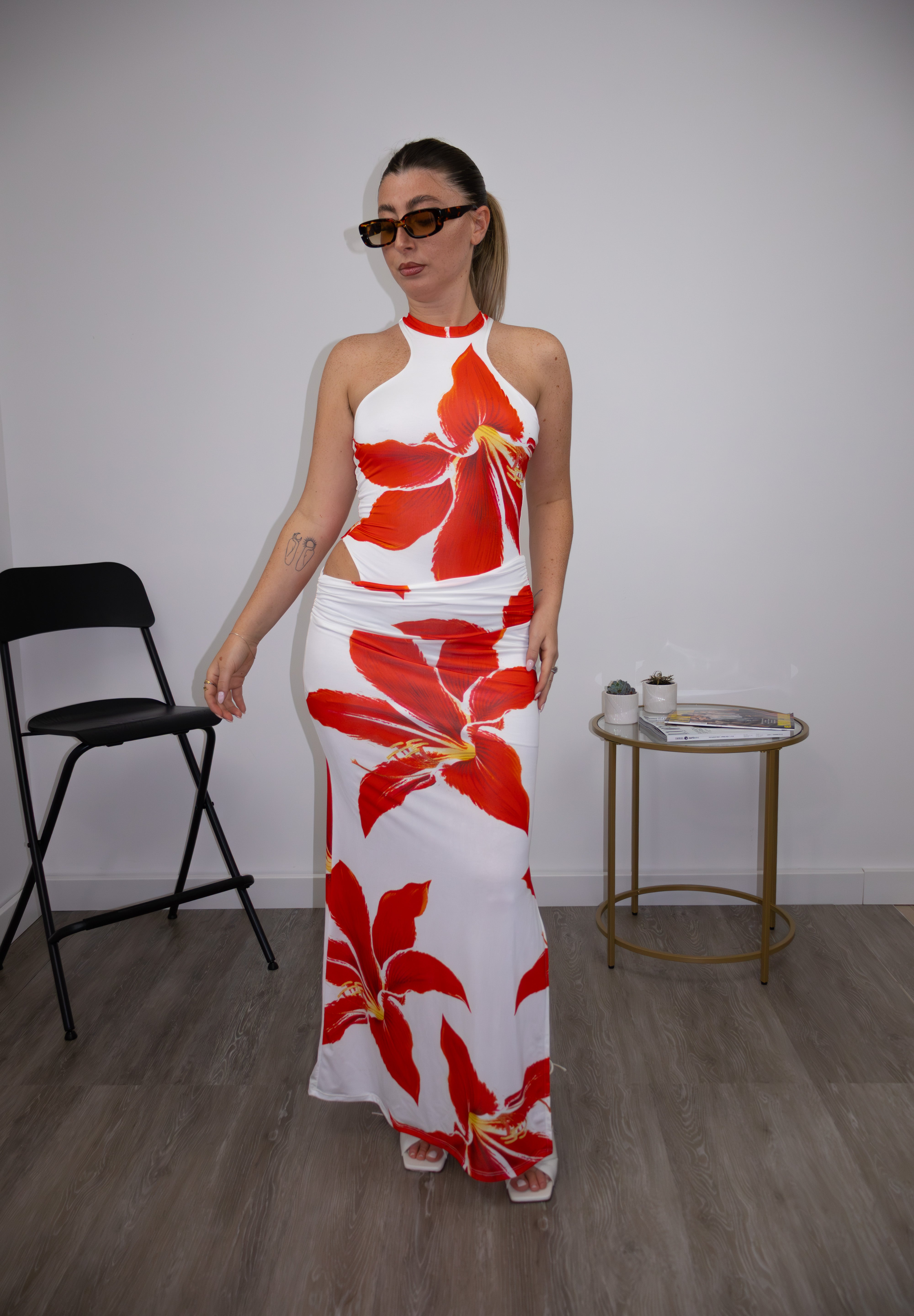 Dress flowers bianco