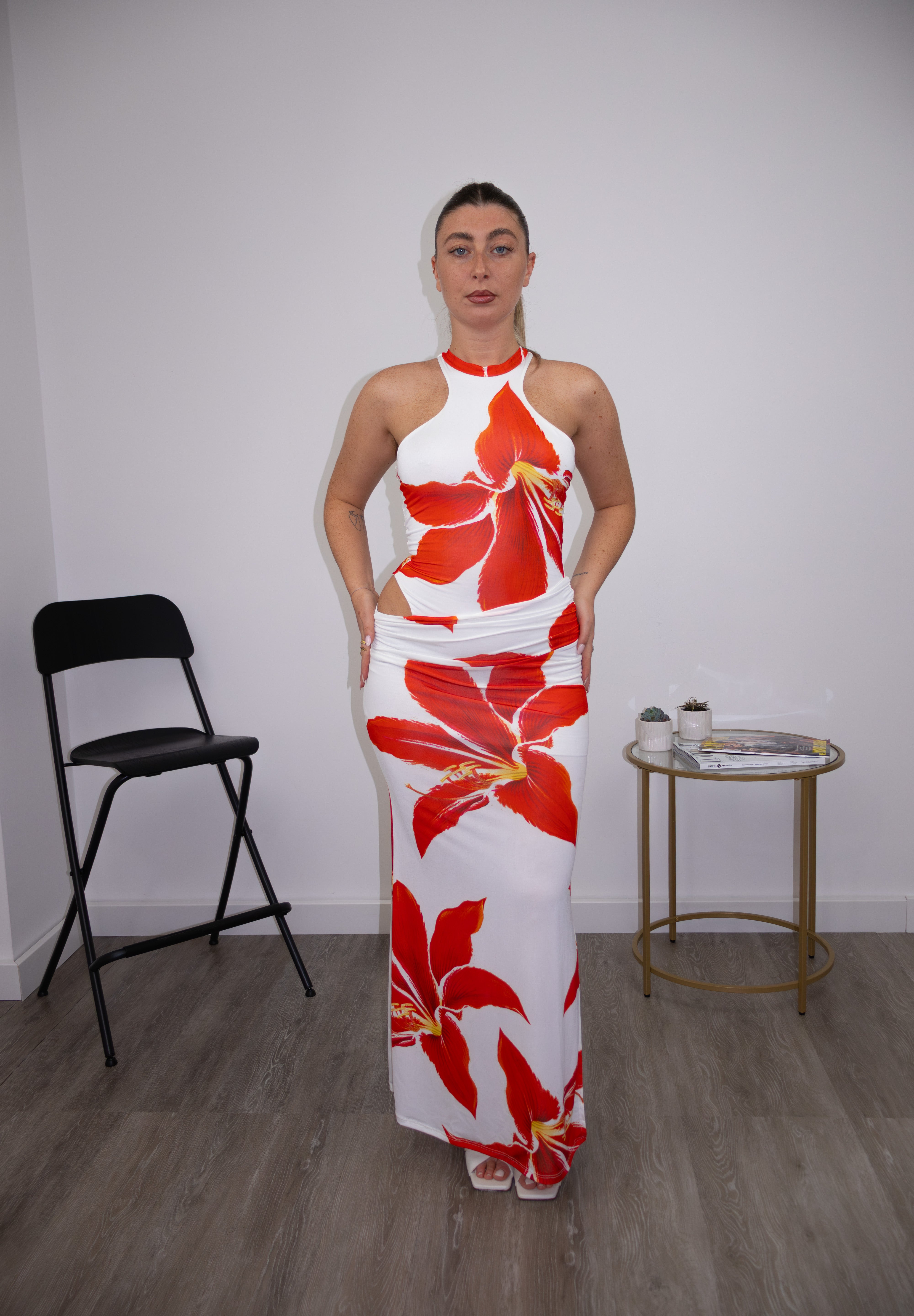 Dress flowers bianco