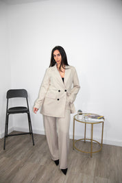 Tailleur doppiopetto fango